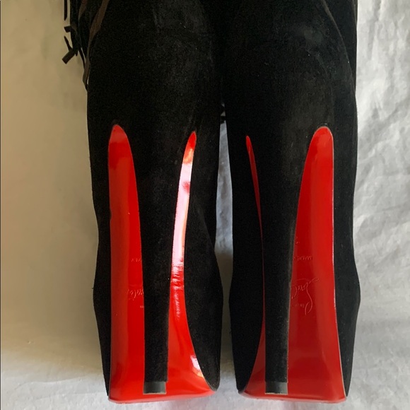 Christian Louboutin Black Fringe Boots - Picture 10 of 16